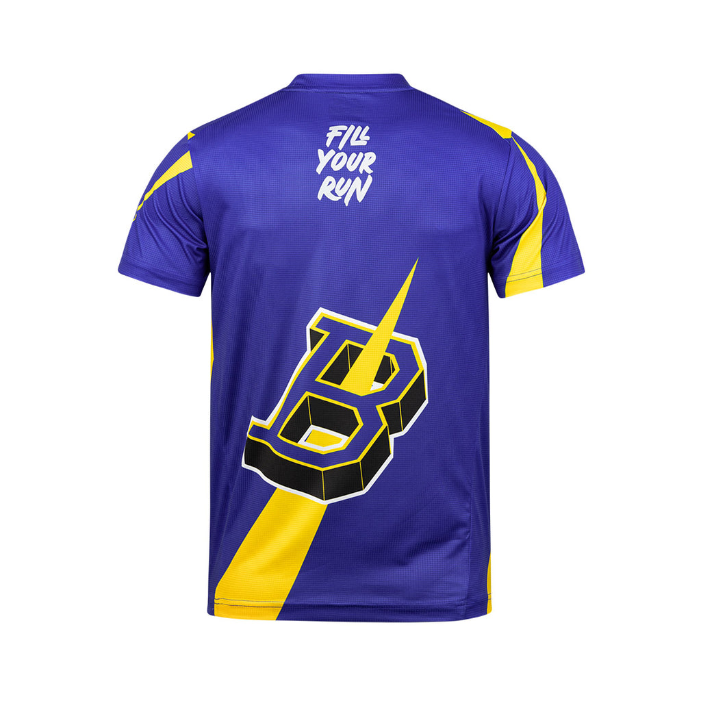 ARI UNISEX BOSTON25 MARATHON GRAPHIC RUNNING TEE - NAVY/YELLOW/WHITE