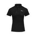 ARI WOMEN ADEPT GOLF POLO - BLACK/BLACK/SILVER