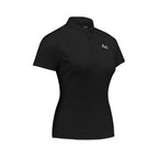 ARI WOMEN ADEPT GOLF POLO - BLACK/BLACK/SILVER