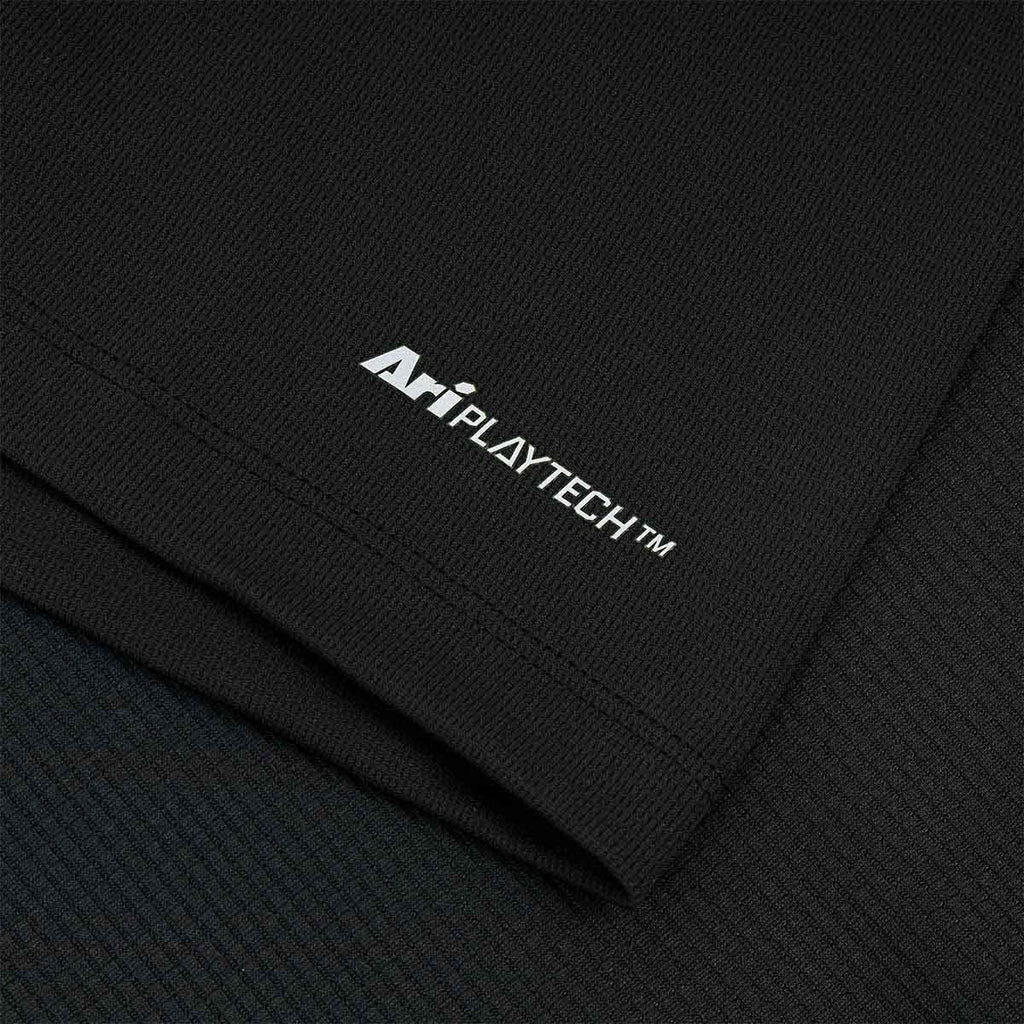 ARI WOMEN ADEPT GOLF POLO - BLACK/BLACK/SILVER