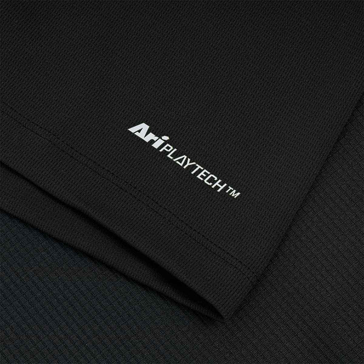 ARI WOMEN ADEPT GOLF POLO - BLACK/BLACK/SILVER