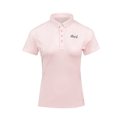 ARI WOMEN ADEPT GOLF POLO - PINK/PINK/SILVER