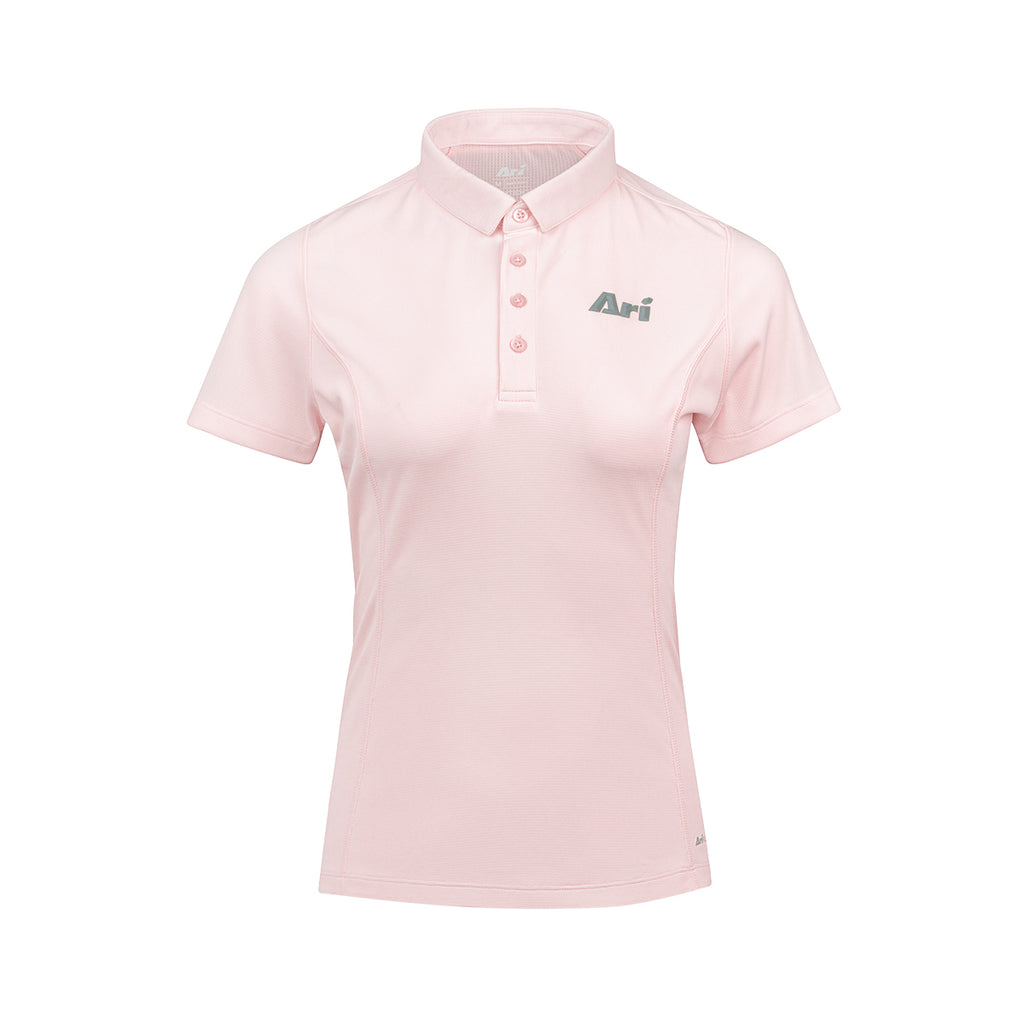 ARI WOMEN ADEPT GOLF POLO - PINK/PINK/SILVER