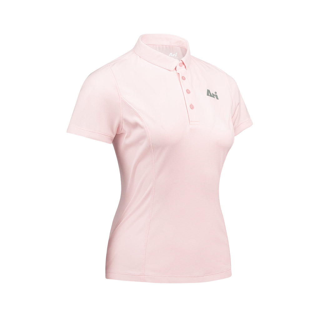 ARI WOMEN ADEPT GOLF POLO - PINK/PINK/SILVER