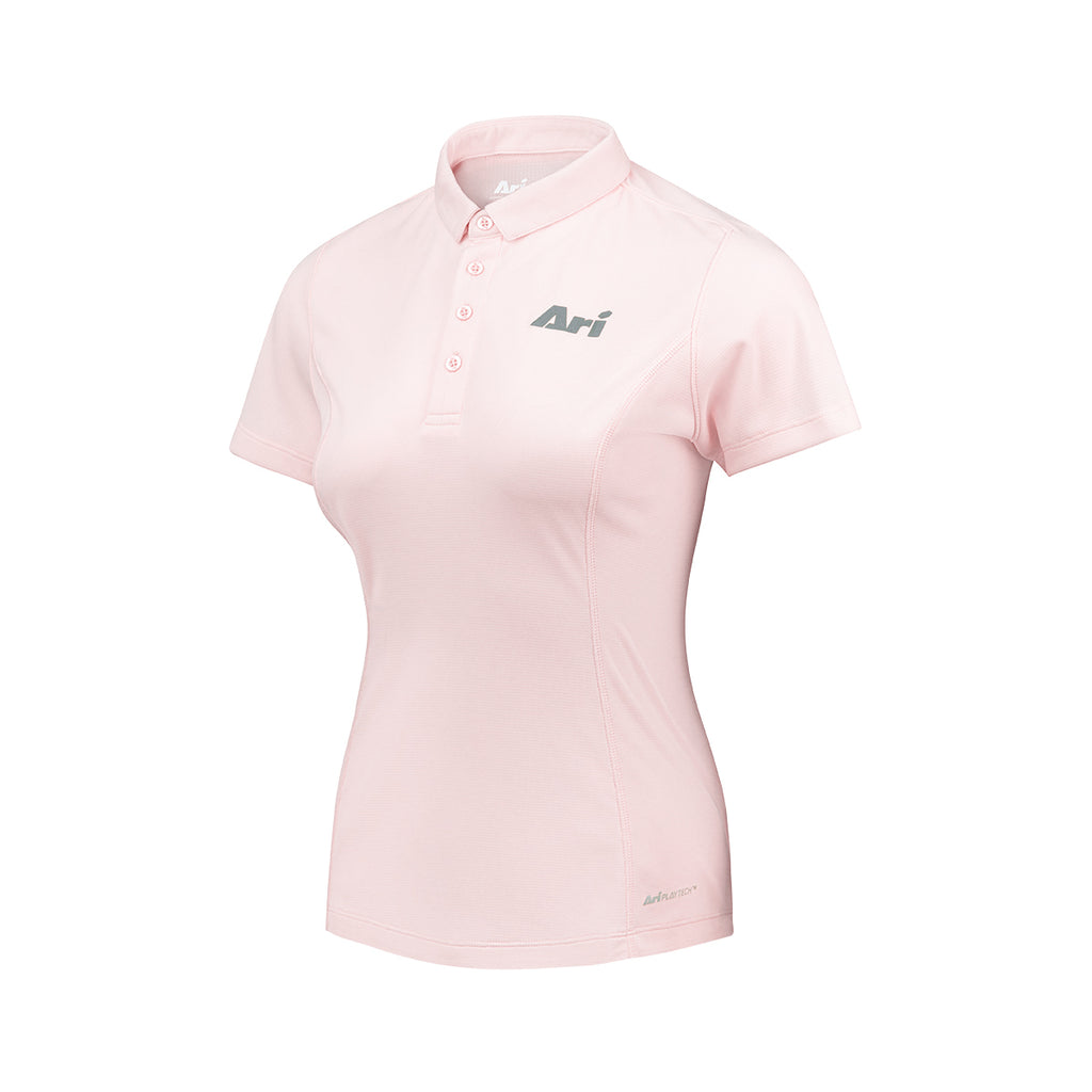 ARI WOMEN ADEPT GOLF POLO - PINK/PINK/SILVER