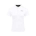 ARI WOMEN ADEPT GOLF POLO - WHITE/BLACK/SILVER