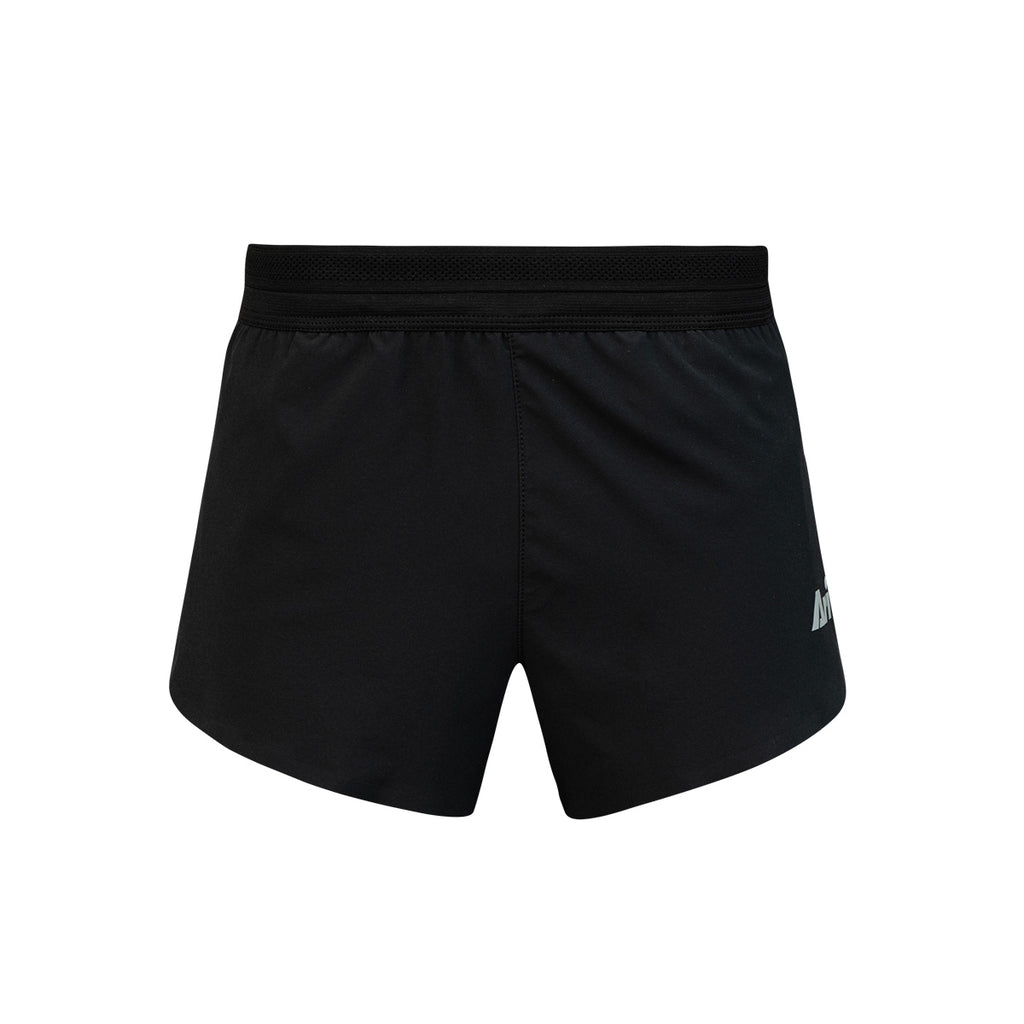 ARI WOMEN ELITE 3 INCHES RUNNING SHORT - BLACK/BLACK/SILVER