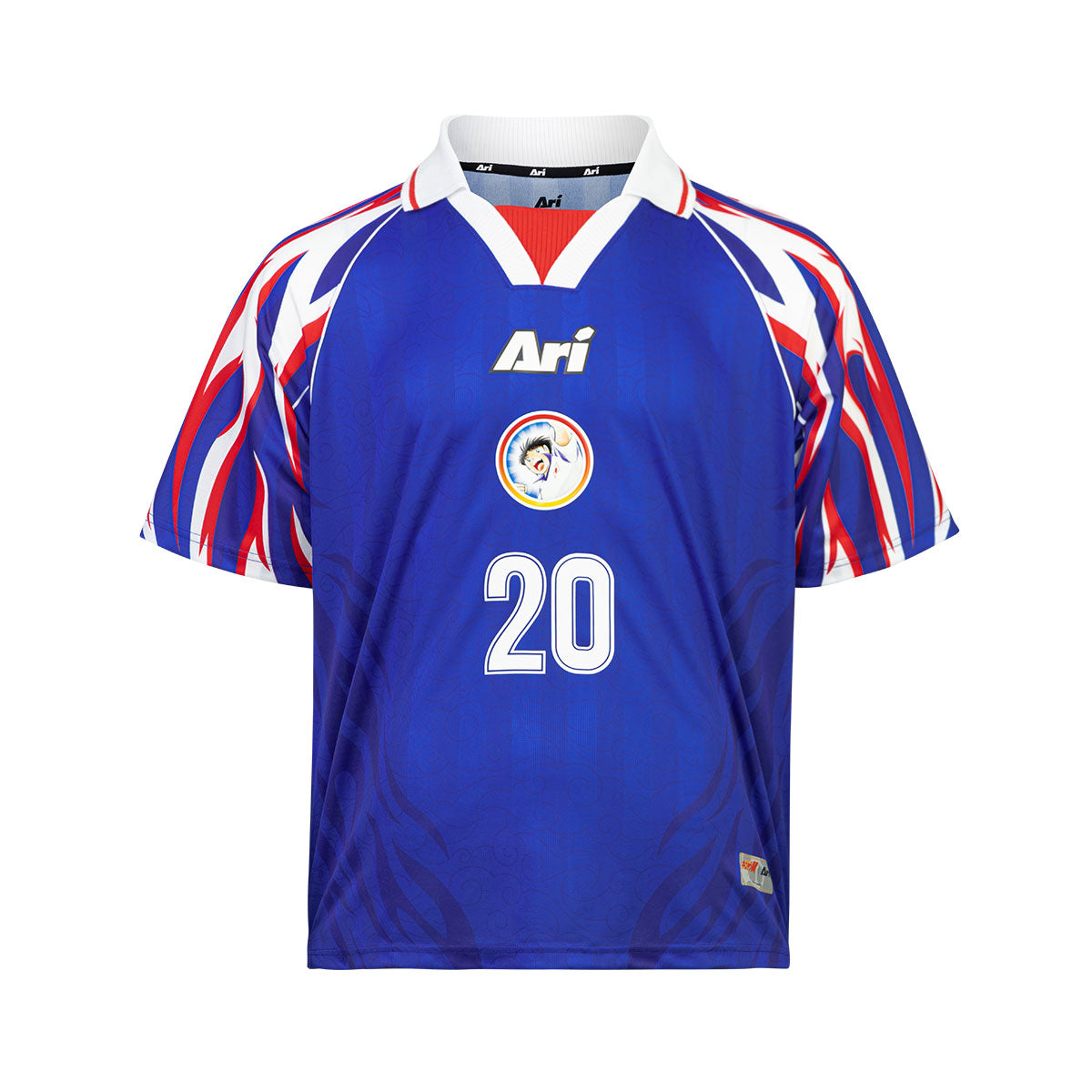 ARI X CAPTAIN TSUBASA WORLD YOUTH AOI HOME RETRO JERSEY - BLUE/WHITE/RED