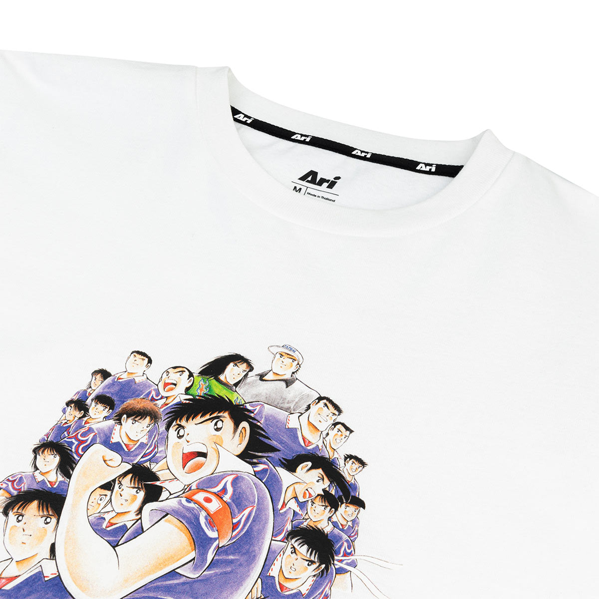 ARI X CAPTAIN TSUBASA WORLD YOUTH JAPAN YOUTH OVERSIZED TEE - WHITE/BLUE/RED