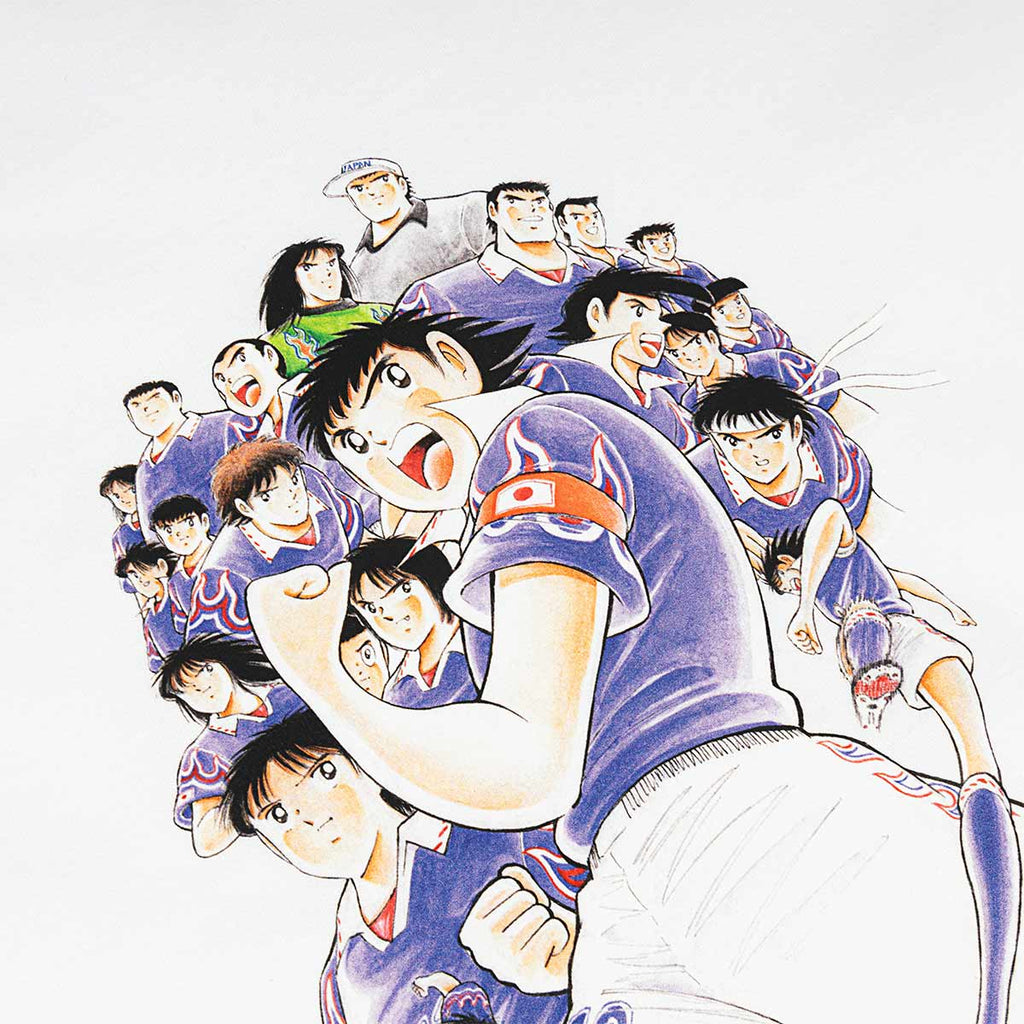 ARI X CAPTAIN TSUBASA WORLD YOUTH JAPAN YOUTH OVERSIZED TEE - WHITE/BLUE/RED