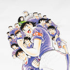 ARI X CAPTAIN TSUBASA WORLD YOUTH JAPAN YOUTH OVERSIZED TEE - WHITE/BLUE/RED