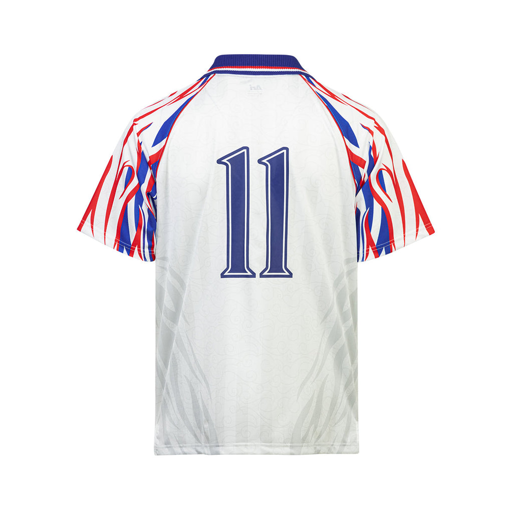 ARI X CAPTAIN TSUBASA WORLD YOUTH MISAKI AWAY RETRO JERSEY - WHITE/BLUE/RED