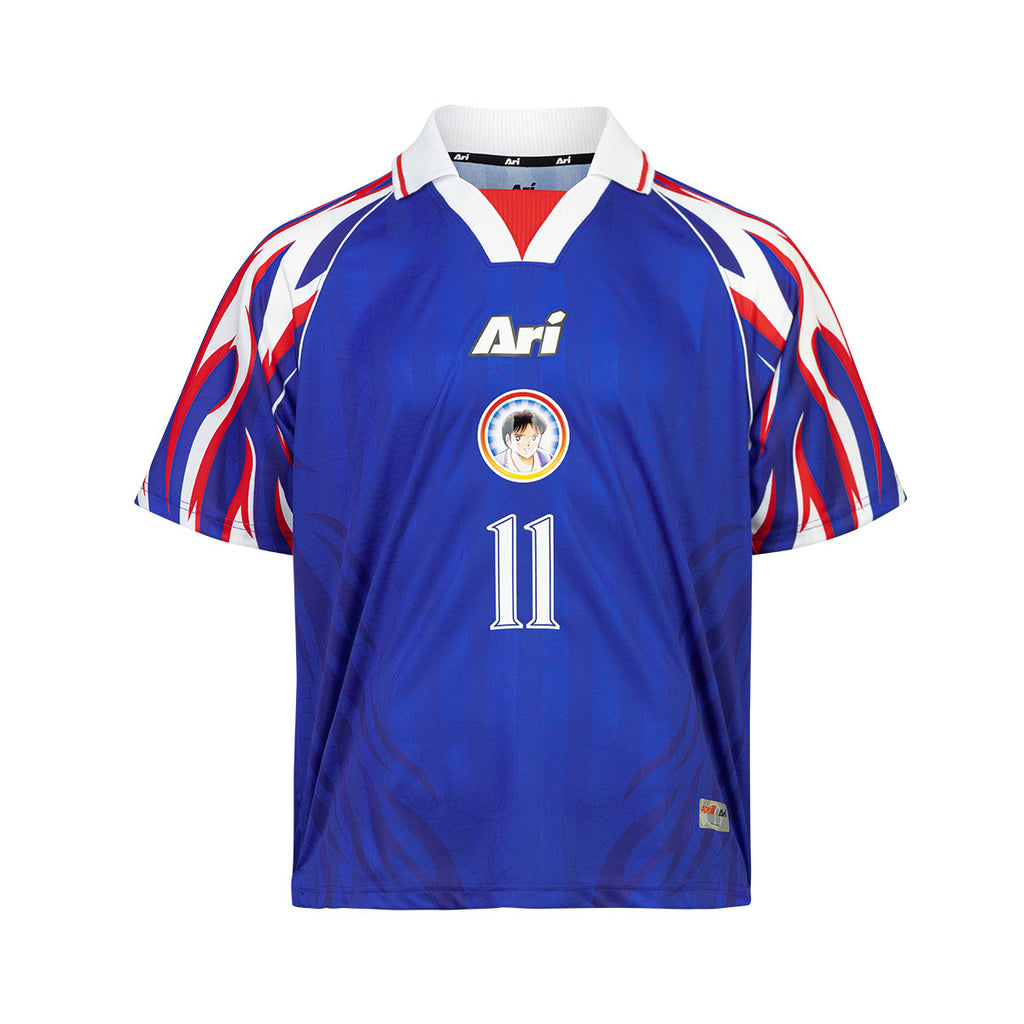 ARI X CAPTAIN TSUBASA WORLD YOUTH MISAKI HOME RETRO JERSEY - BLUE/WHITE/RED