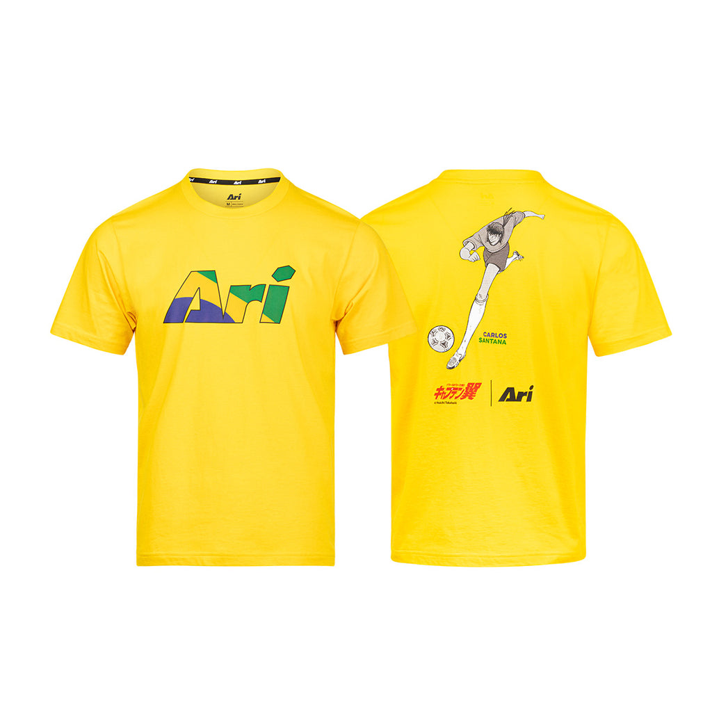 ARI X CAPTAIN TSUBASA WORLD YOUTH SANTANA REGULAR TEE - YELLOW/GREEN/BLUE