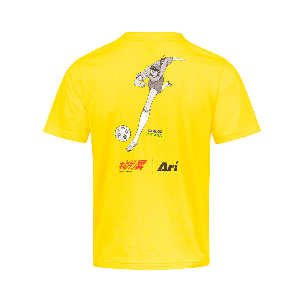 ARI X CAPTAIN TSUBASA WORLD YOUTH SANTANA REGULAR TEE - YELLOW/GREEN/BLUE