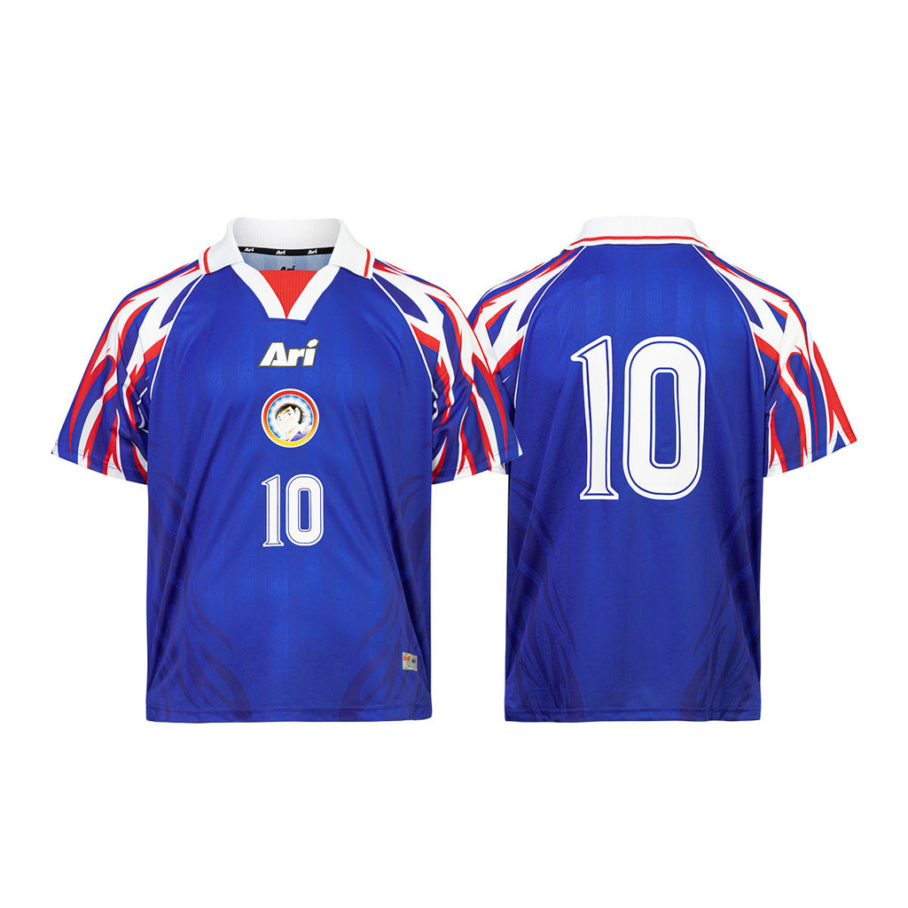 ARI X CAPTAIN TSUBASA WORLD YOUTH TSUBASA HOME RETRO JERSEY - BLUE/WHITE/RED