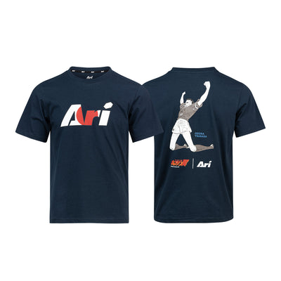 ARI X CAPTAIN TSUBASA WORLD YOUTH TSUBASA REGULAR TEE - NAVY/WHITE/RED