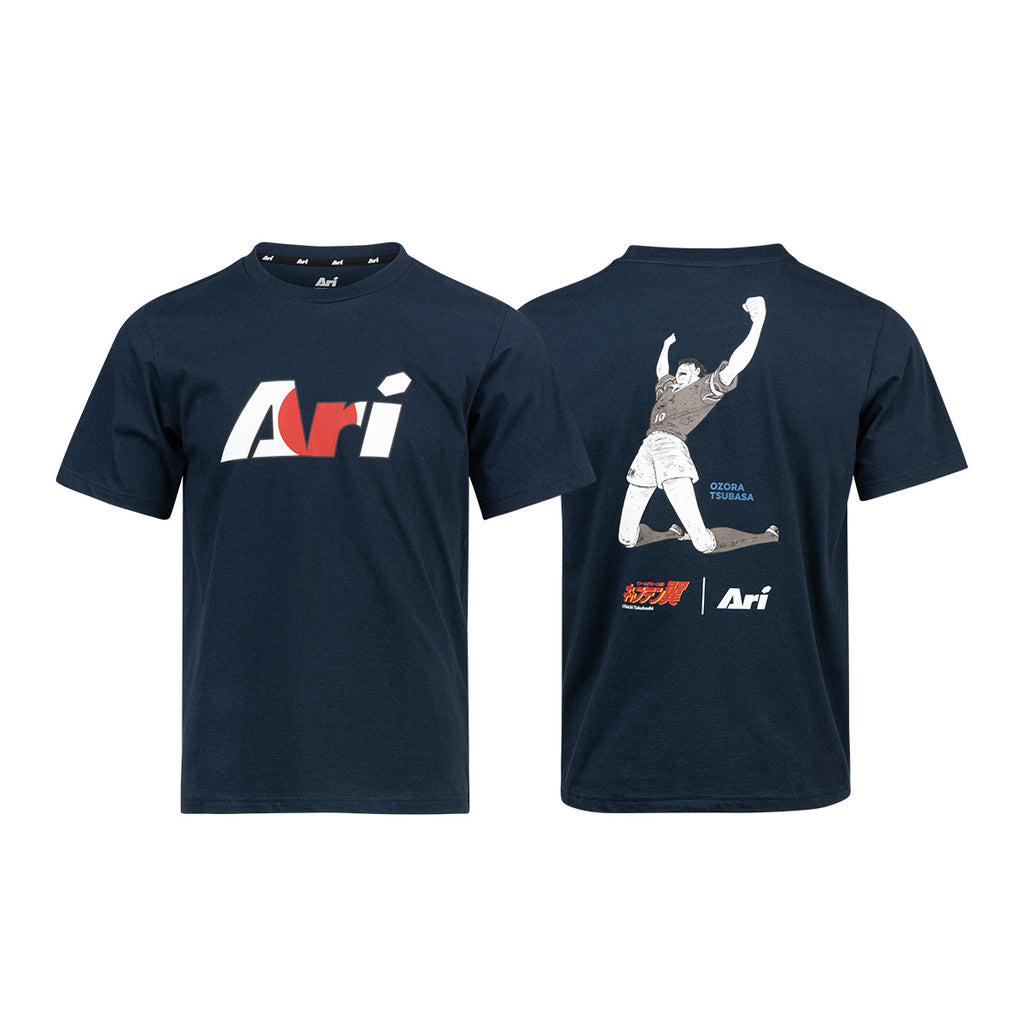 ARI X CAPTAIN TSUBASA WORLD YOUTH TSUBASA REGULAR TEE - NAVY/WHITE/RED