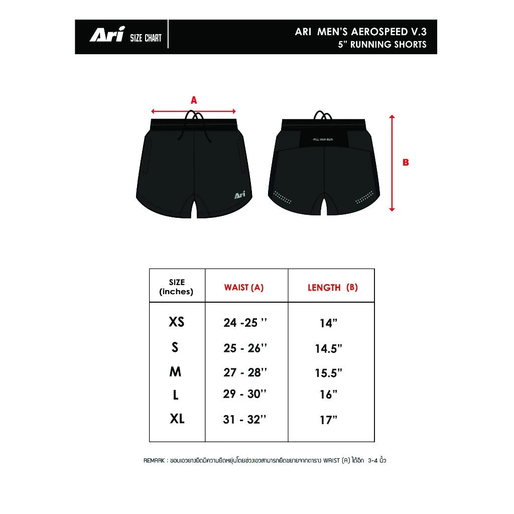 ARI MEN AEROSPEED V3 RUNNING SHORTS 5 INCHES - BLACK/BLACK/SILVER
