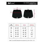 ARI WOMEN AEROSPEED V3 RUNNING SHORTS 3 INCHES - BLACK/BLACK/SILVER