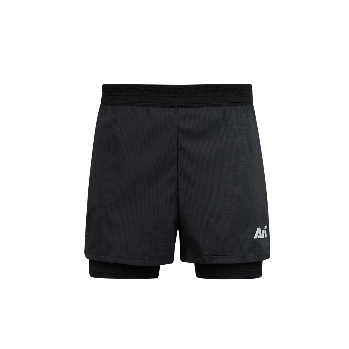 ARI WOMEN BREATHE 2IN1 V3 RUNNING SHORTS 3 INCHES - BLACK_BLACK_SILVER