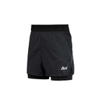 ARI WOMEN BREATHE 2IN1 V3 RUNNING SHORTS 3 INCHES - BLACK_BLACK_SILVER