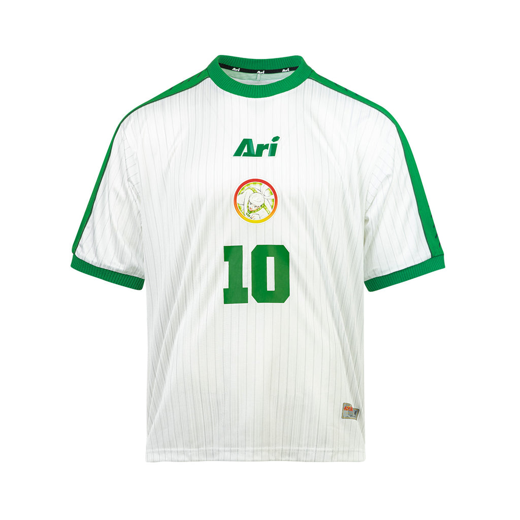 ARI X CAPTAIN TSUBASA WORLD YOUTH OWAIRAN RETRO JERSEY - WHITE/GREEN/BLACK