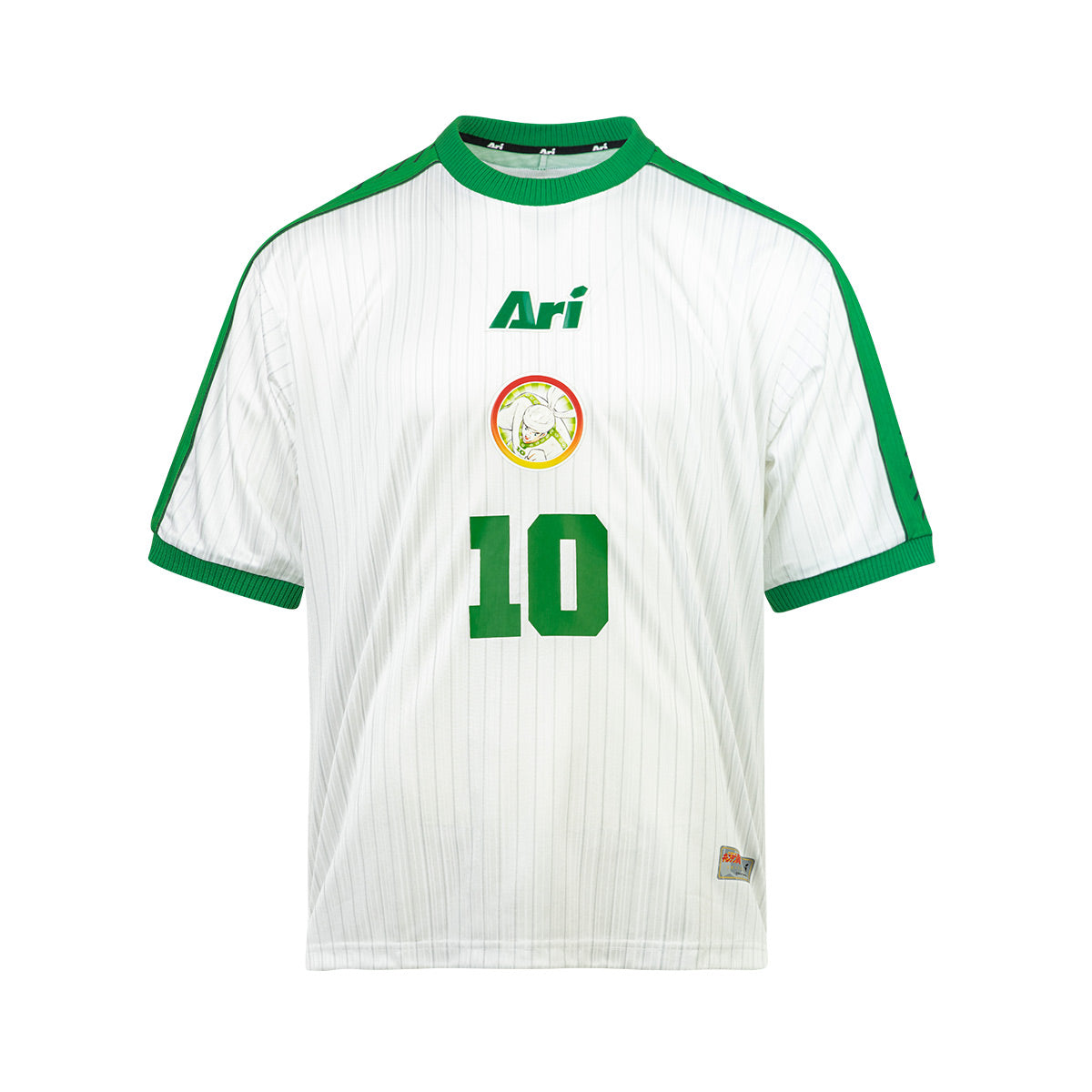 ARI X CAPTAIN TSUBASA WORLD YOUTH OWAIRAN RETRO JERSEY - WHITE/GREEN/BLACK