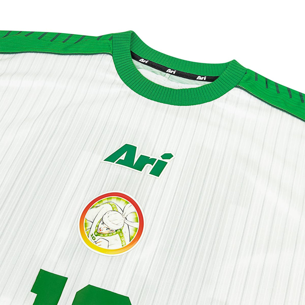 ARI X CAPTAIN TSUBASA WORLD YOUTH OWAIRAN RETRO JERSEY - WHITE/GREEN/BLACK