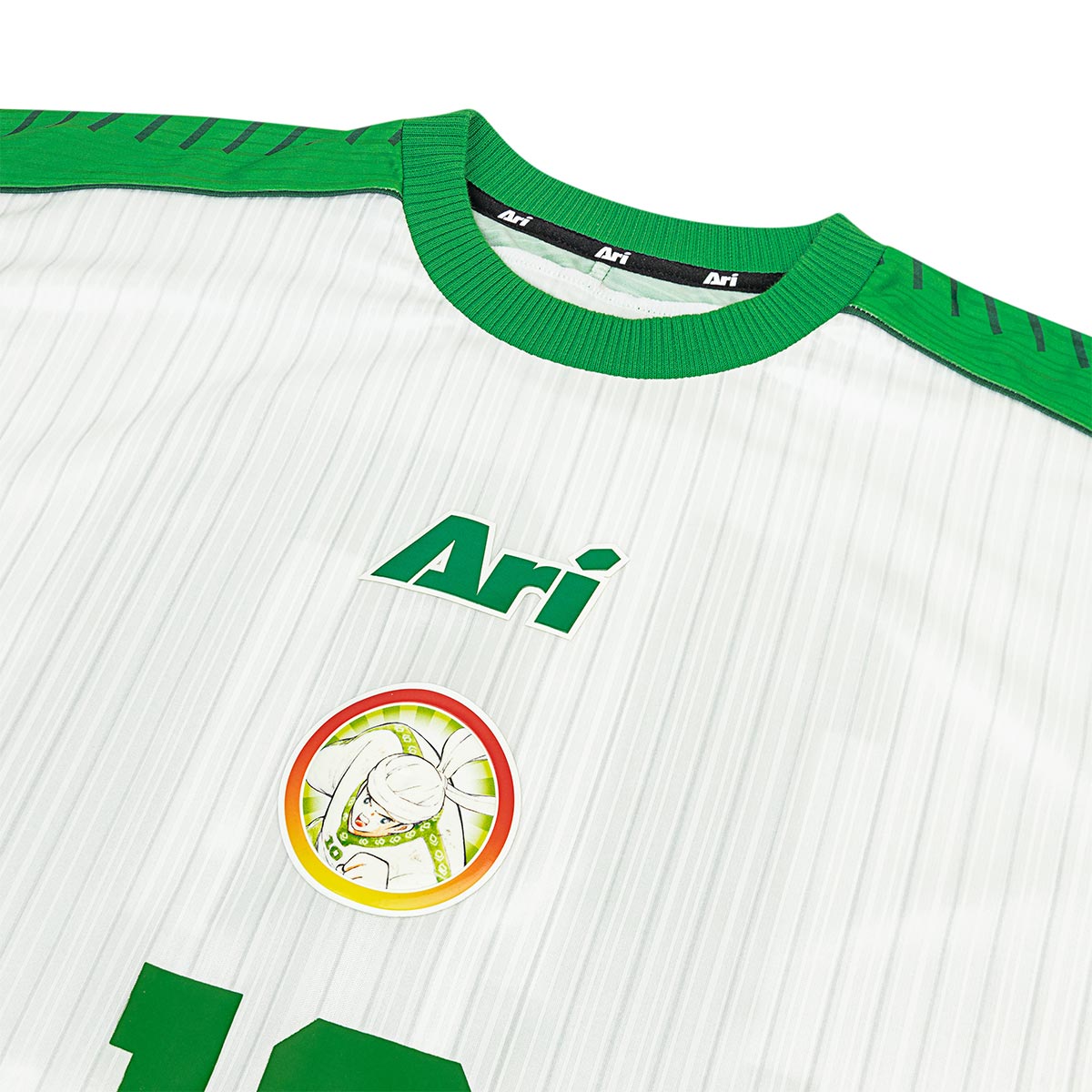 ARI X CAPTAIN TSUBASA WORLD YOUTH OWAIRAN RETRO JERSEY - WHITE/GREEN/BLACK