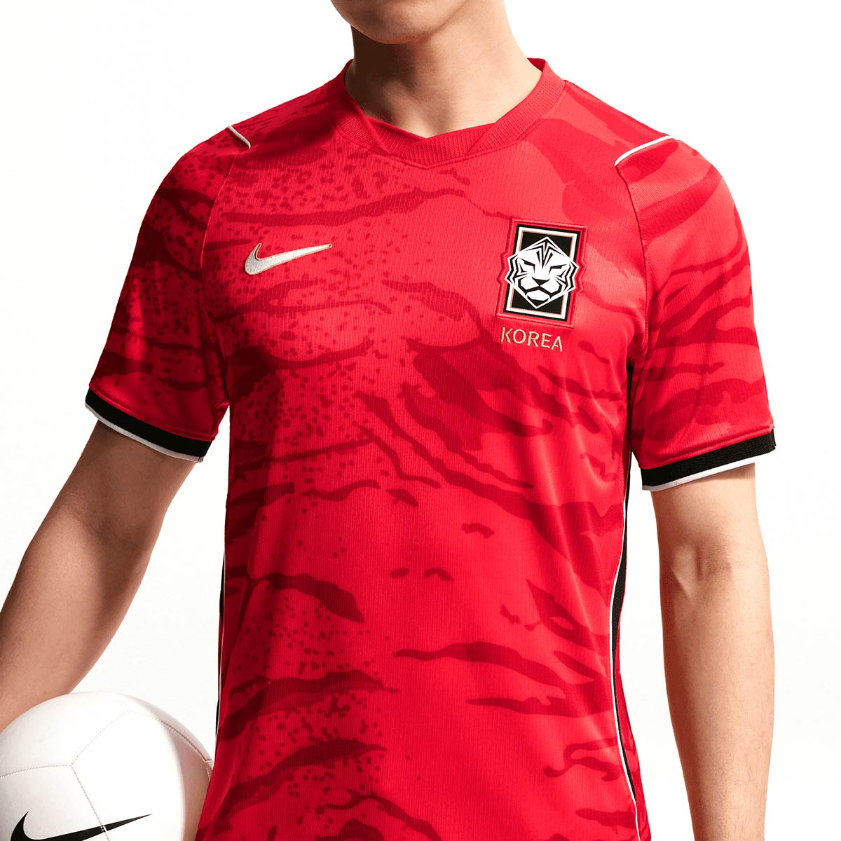 NIKE SOUTH KOREA 2026 HOME REPLICA JERSEY - GLOBAL RED/BLACK/WHITE/CLUB GOLD