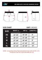 ARI MEN ELITE 3 INCHES RUNNING SHORT - BLACK/BLACK/SILVER