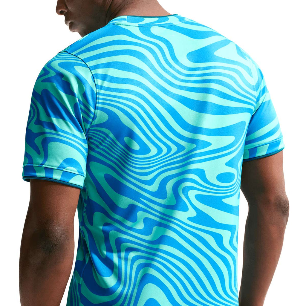 NIKE BRAZIL 2026 ACADEMY PRO SS TOP PRE MATCH - LIGHT MENTA/LT PHOTO BLUE/CANARY