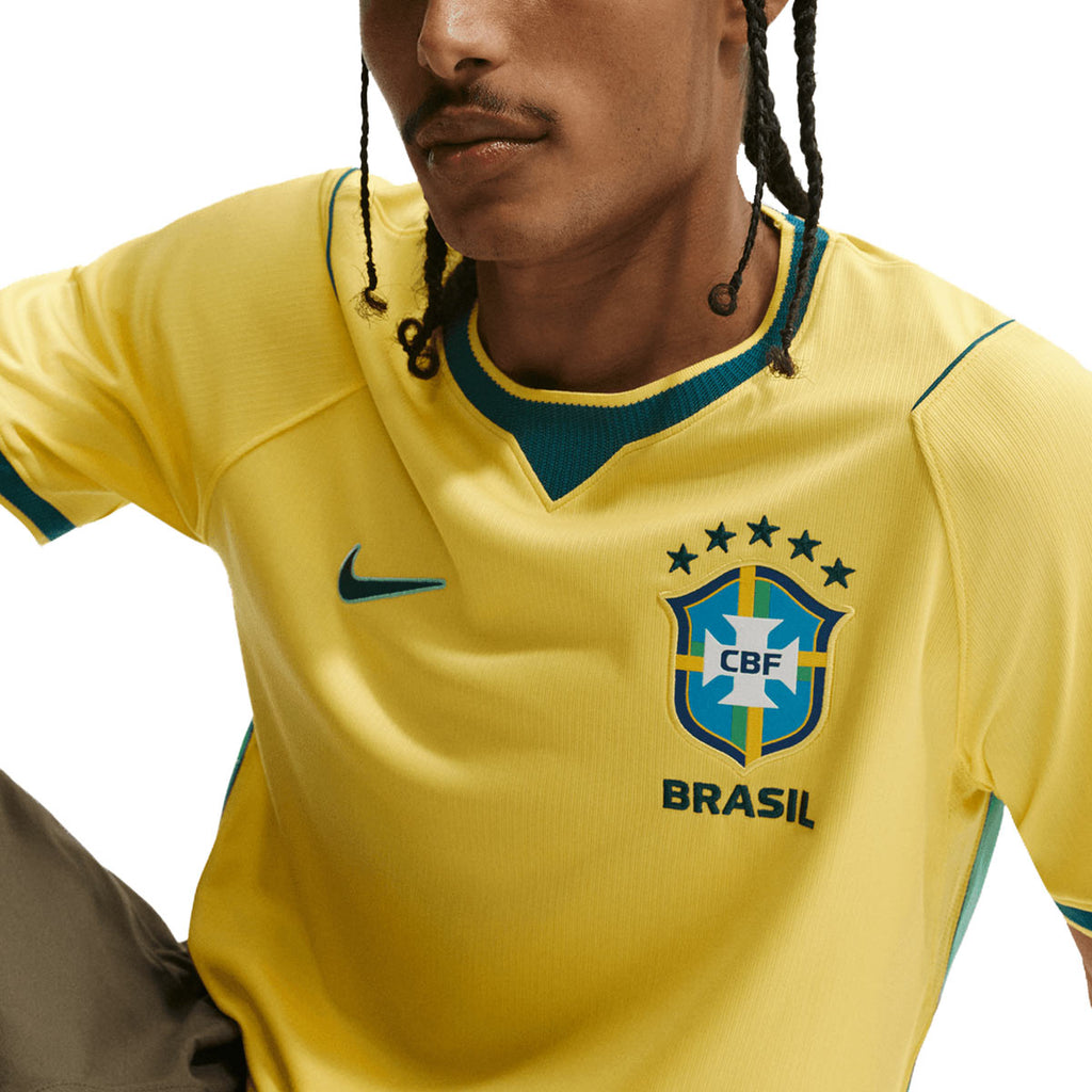 NIKE BRAZIL 2026 HOME REPLICA JERSEY - CANARY/LIGHT MENTA/GEODE TEAL