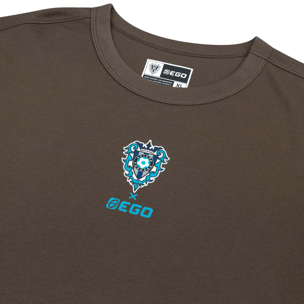 EGO SPORT X AVISPA FUKUOKA 2026 AVISPA OVERSIZE TEE - BROWN