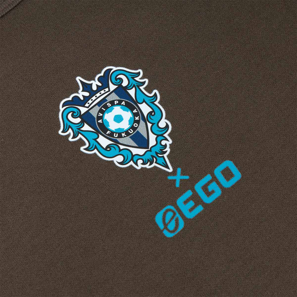 EGO SPORT X AVISPA FUKUOKA 2026 AVISPA OVERSIZE TEE - BROWN