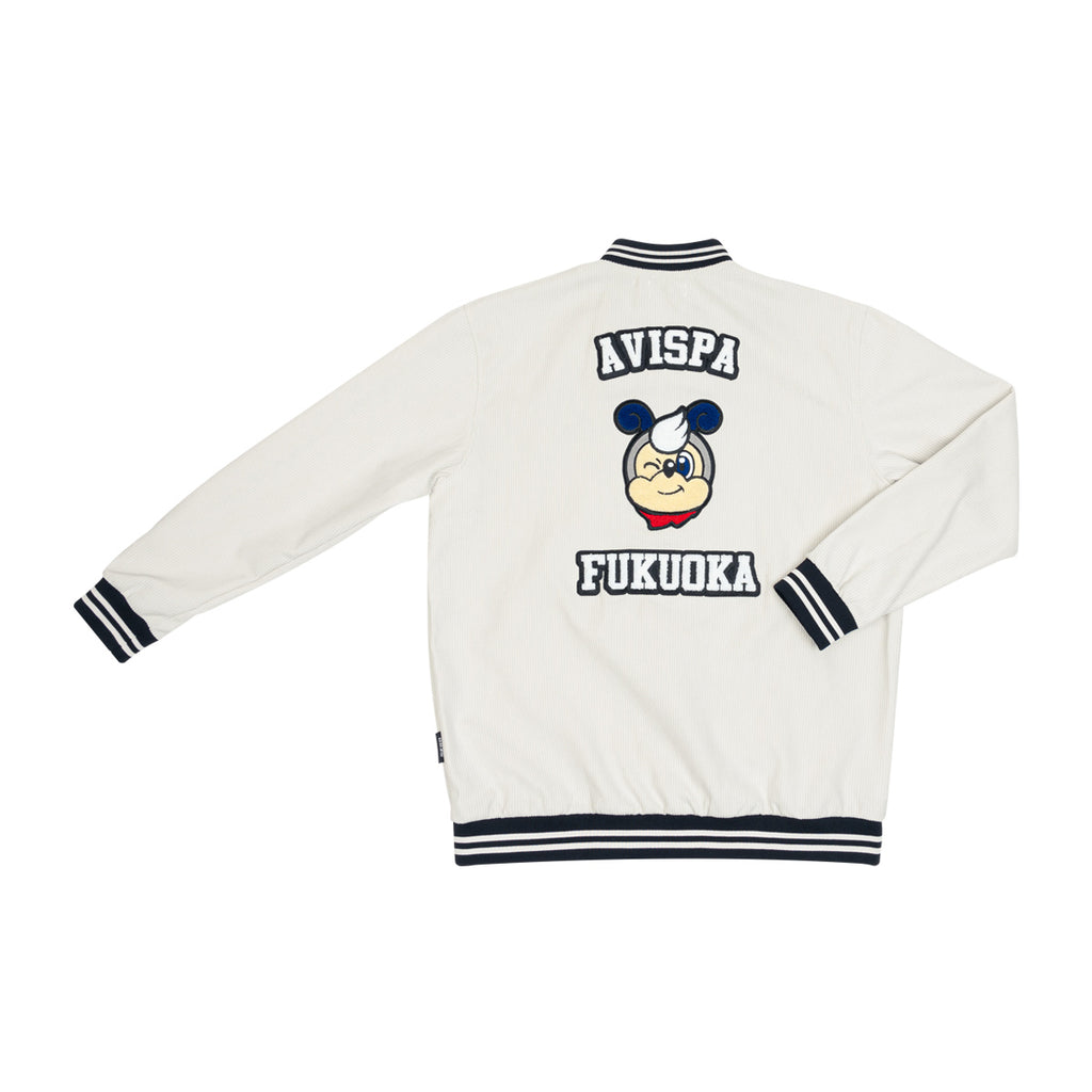 EGO SPORT X AVISPA FUKUOKA 2026 BOMBER JACKET - CREAM/WHITE/BLACK