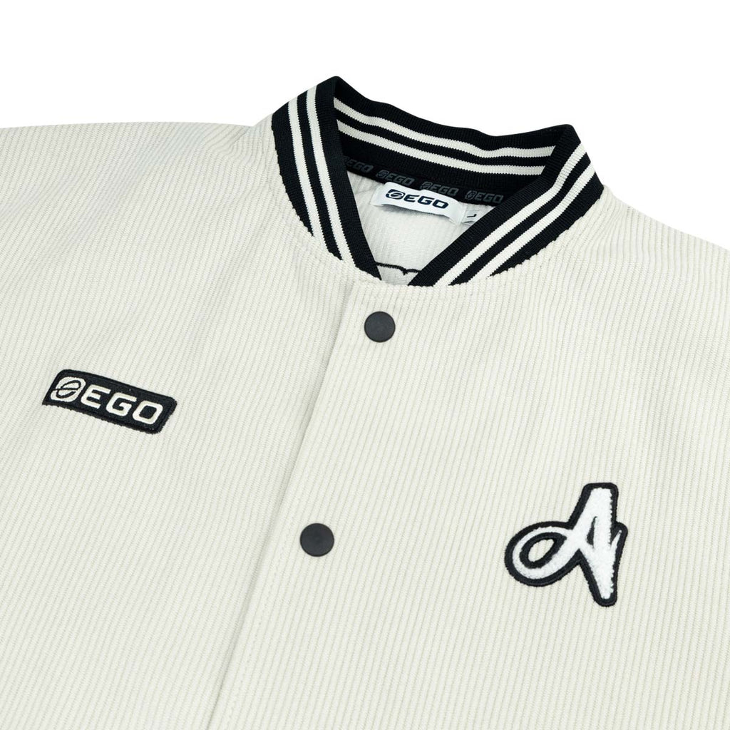 EGO SPORT X AVISPA FUKUOKA 2026 BOMBER JACKET - CREAM/WHITE/BLACK
