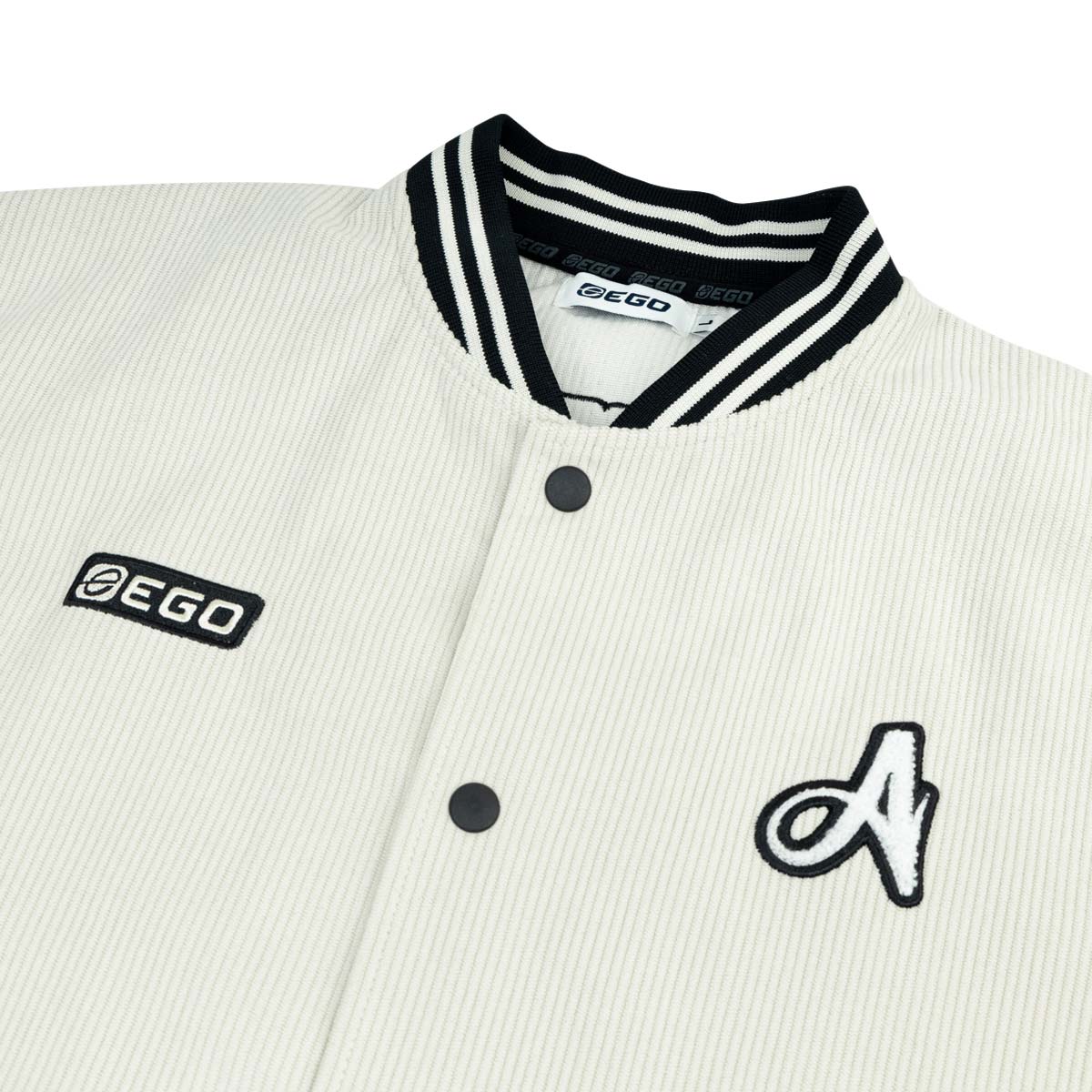 EGO SPORT X AVISPA FUKUOKA 2026 BOMBER JACKET - CREAM/WHITE/BLACK