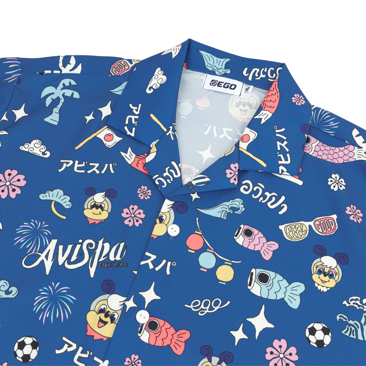 EGO SPORT X AVISPA FUKUOKA 2026 HAWAII SHIRT - BLUE