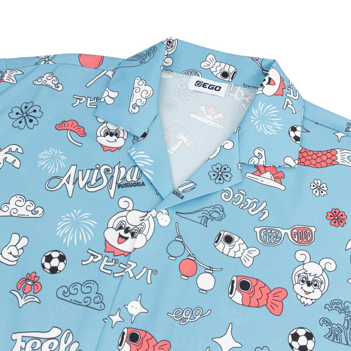 EGO SPORT X AVISPA FUKUOKA 2026 HAWAII SHIRT - LIGHT BLUE