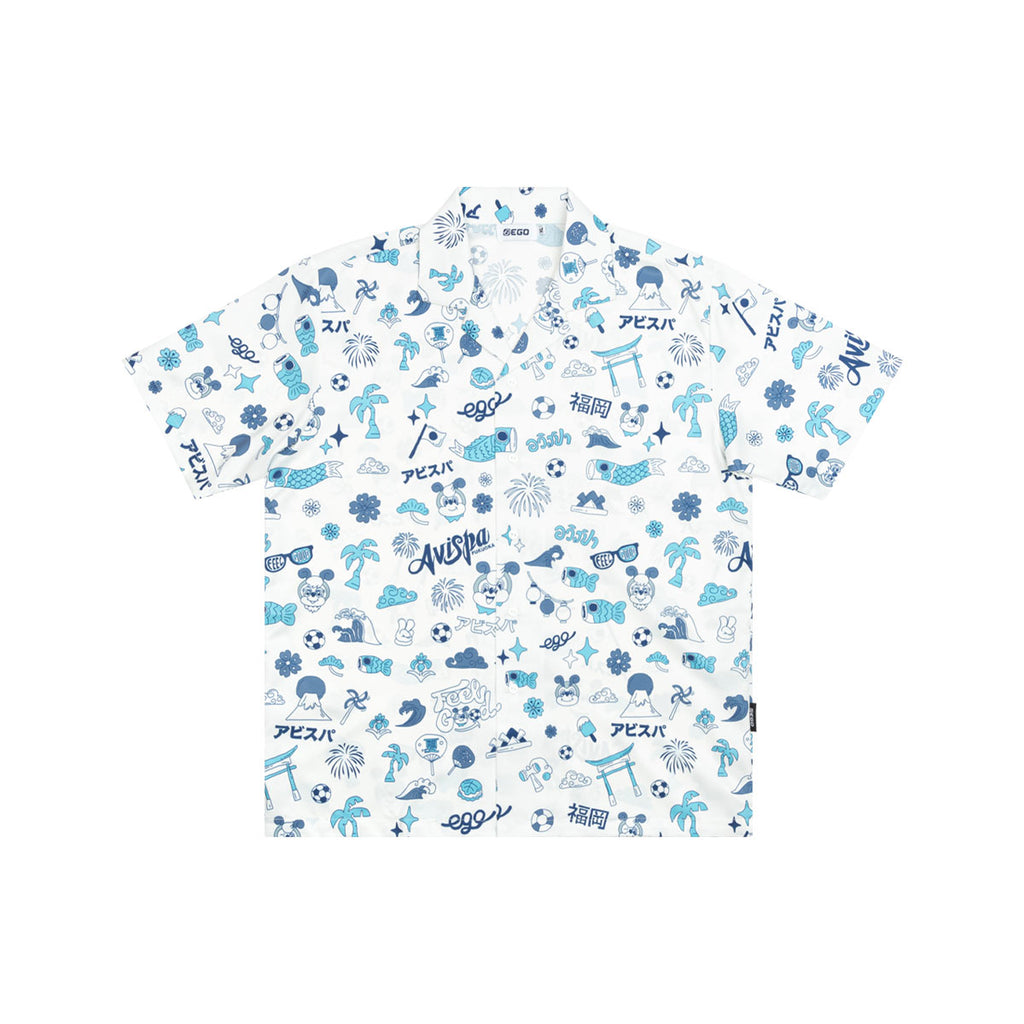 EGO SPORT X AVISPA FUKUOKA 2026 HAWAII SHIRT - WHITE