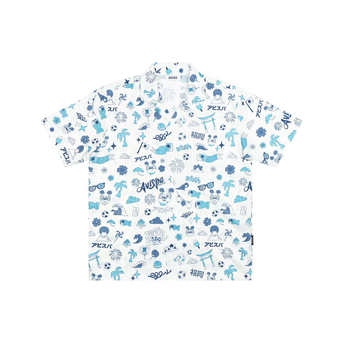 EGO SPORT X AVISPA FUKUOKA 2026 HAWAII SHIRT - WHITE
