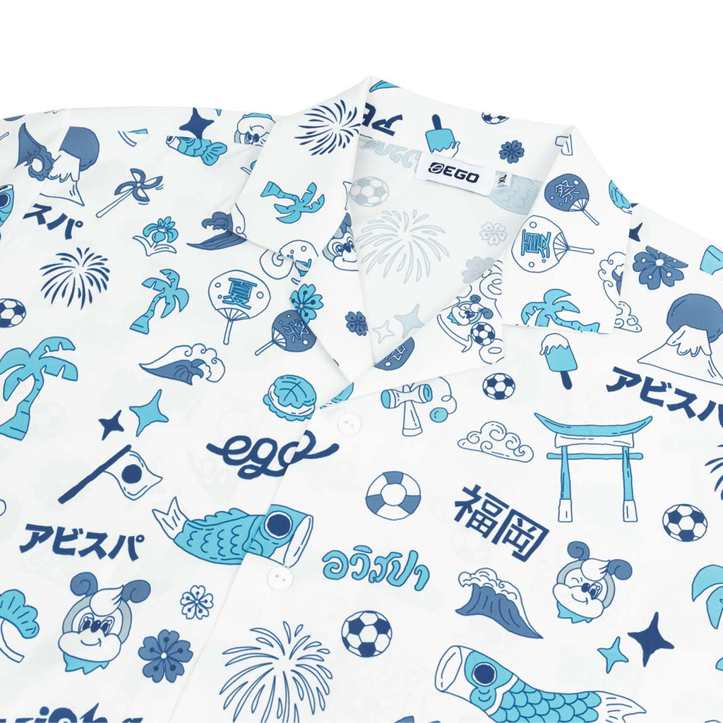 EGO SPORT X AVISPA FUKUOKA 2026 HAWAII SHIRT - WHITE