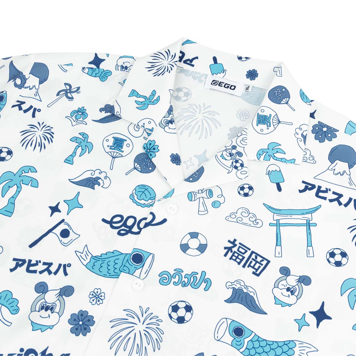 EGO SPORT X AVISPA FUKUOKA 2026 HAWAII SHIRT - WHITE