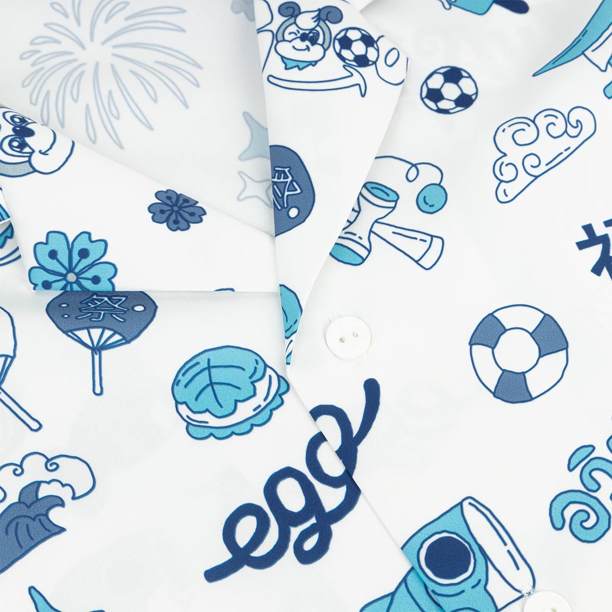 EGO SPORT X AVISPA FUKUOKA 2026 HAWAII SHIRT - WHITE