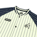 EGO SPORT X AVISPA FUKUOKA 2026 OVERSIZE BASEBALL JERSEY - CREAM/NAVY