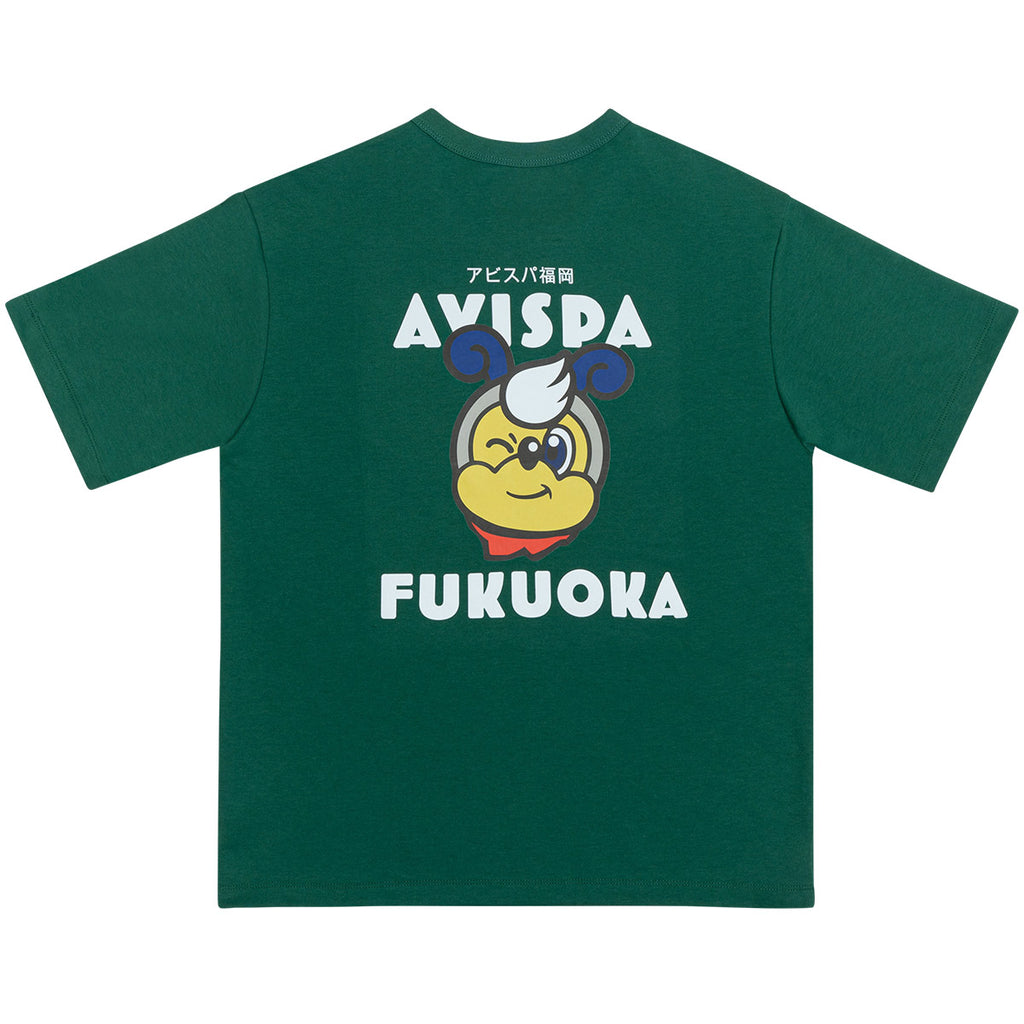 EGO SPORT X AVISPA FUKUOKA 2026 AVISPA MAN OVERSIZE TEE - GREEN/WHITE