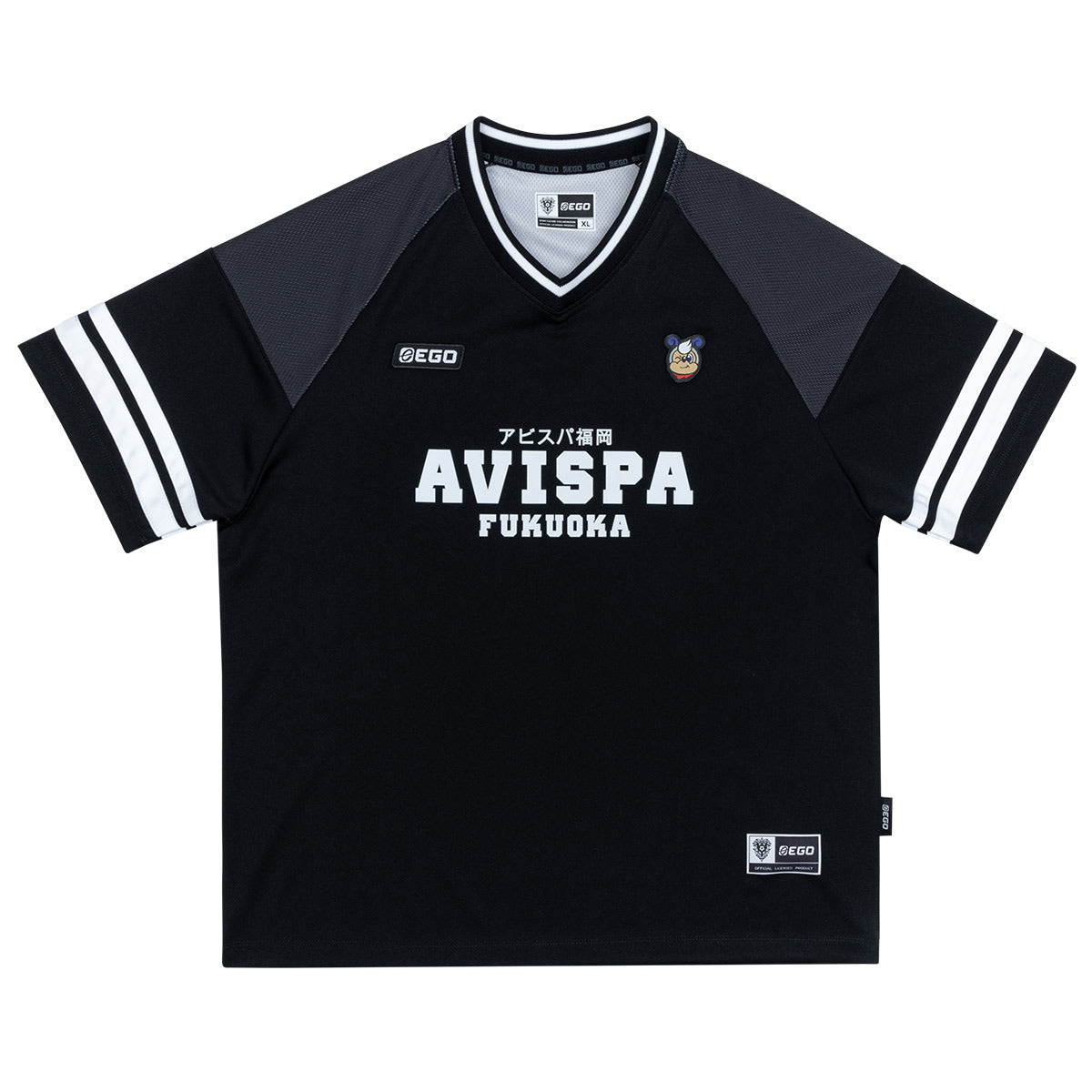 EGO SPORT X AVISPA FUKUOKA 2026 OVERSIZE JERSEY - BLACK/WHITE/BLACK