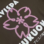 EGO SPORT X AVISPA FUKUOKA 2026 SAKURA OVERSIZE TEE - BROWN/PINK/WHITE